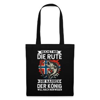 Reichet Mir Die Rute Ihr Narren Der König Norwegen - Stoffbeutel - Schwarz - Vorne