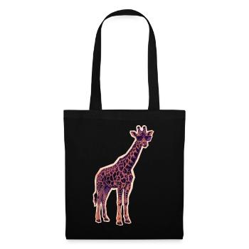 Lunettes de soleil girafe cool - Sac en tissu - noir - Devant