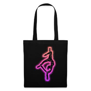 Vertical Cloth Aerial Acrobatics Girls Aerial Silk - Tote Bag - black - Front