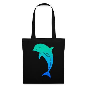 Dolphin Dolphin Men Boys Kids Bottlenose dolphin - Tote Bag - black - Front