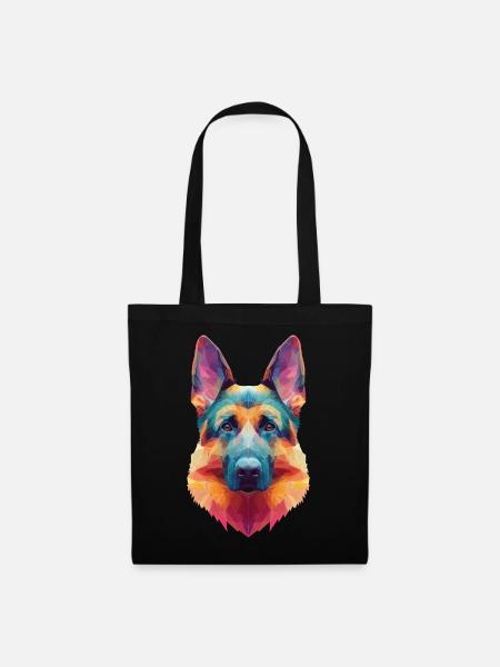 Schäferhund - Stoffbeutel - Schwarz