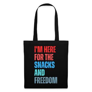 Slogan du plaisir de grignoter et liberté - Sac en tissu - noir - Devant