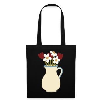 Ceramic Vase Bloom Duo - Tote Bag - black - Front