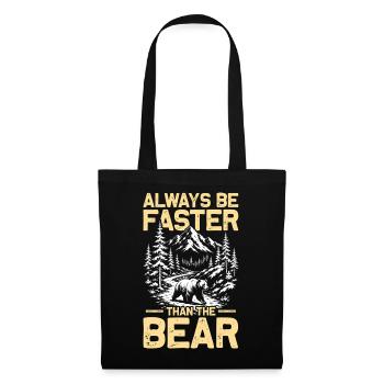 Be faster than the bear Hiking Mountains Mountaineering - Tote Bag - black - Front