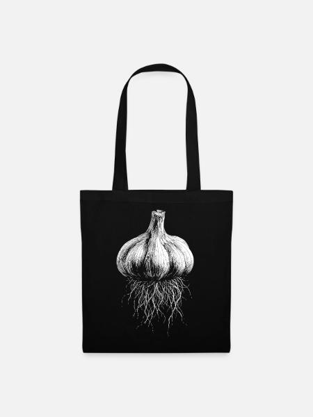 Knoblauch - Stoffbeutel - Schwarz