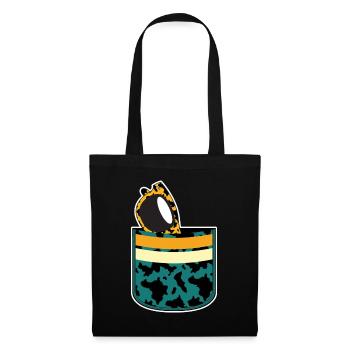 Cadeau Vache Poitrine Poche Lunettes de Soleil Motif Vache - Sac en tissu - noir - Devant