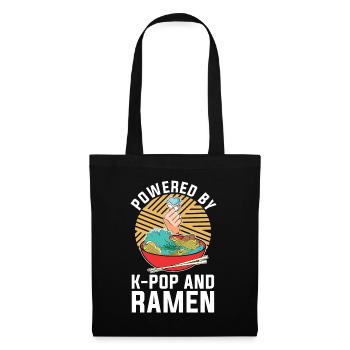 Koreanischer Pop Ramen Nudeln Geschenk K Pop - Stoffbeutel - Schwarz - Vorne