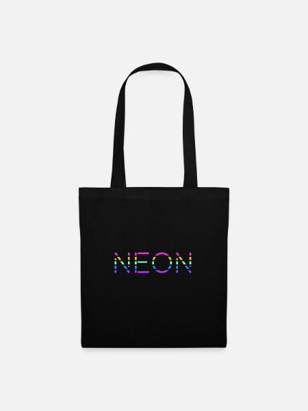 neon logo - Stoffbeutel - Schwarz