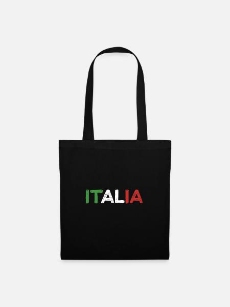italia sommer - Stoffbeutel - Schwarz