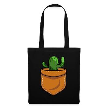 Cactus arbuste Cactus piquant jardinier de jardin - Sac en tissu - noir - Devant