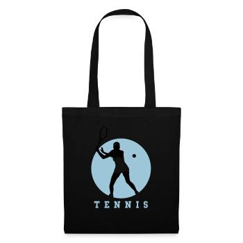 tennisspielerin_01_a_2c - Sac en tissu - noir - Devant