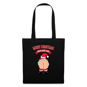 Noël Noël Père Noël Père Noël - Sac en tissu - noir - Devant