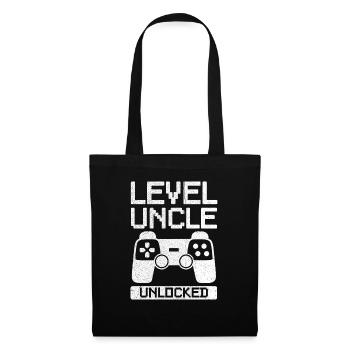Level Uncle unlocked Design pour votre oncle - Sac en tissu - noir - Devant