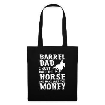 Papa cheval - Sac en tissu - noir - Devant