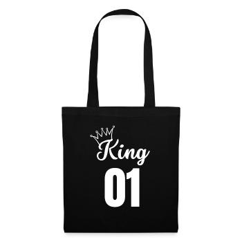 King 01-tshirt assorti famille - Sac en tissu - noir - Devant