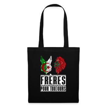Algériens Marocains frères pour toujours - Sac en tissu - noir - Devant