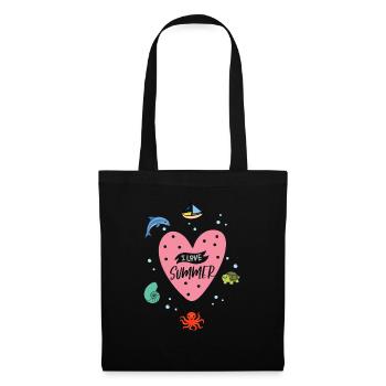 T-shirt I Love Summer - Sac en tissu - noir - Devant