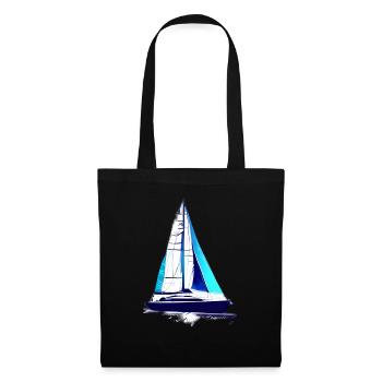 voilier voilier voilier voilier voilier voilier - Sac en tissu - noir - Devant