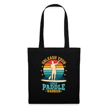 Unleash Your Inner Paddle Warrior Stand Up Paddlin - Stoffbeutel - Schwarz - Vorne