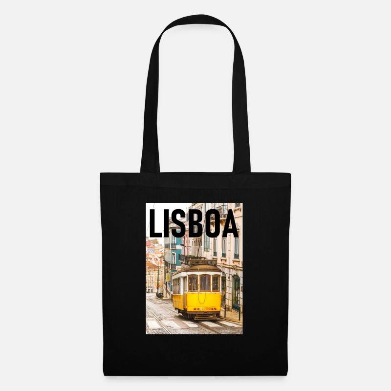 Lisboa - Stoffbeutel - Schwarz
