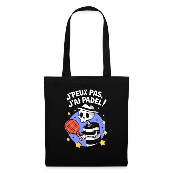 J' peux pas j'ai Padel ! - Sac en tissu - noir - Devant