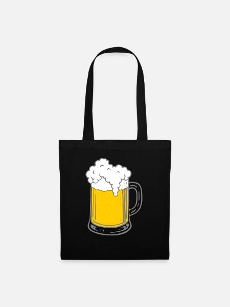 Bier - Stoffbeutel - Schwarz