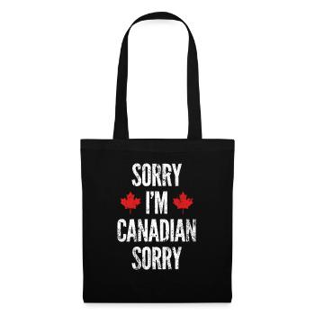 Sorry I'm Canadian Sorry - Tote Bag - black - Front