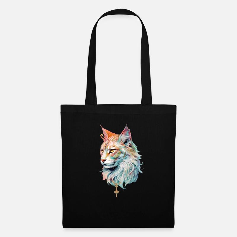 Tiger Katze - Stoffbeutel - Schwarz