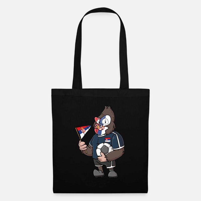Serbien Gorilla - Stoffbeutel - Schwarz