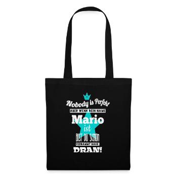 Mario men's name cool sayings gift first name - Tote Bag - black - Front