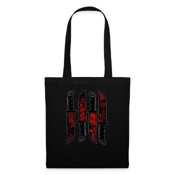 Couteaux d’horreur - Sac en tissu - noir - Devant