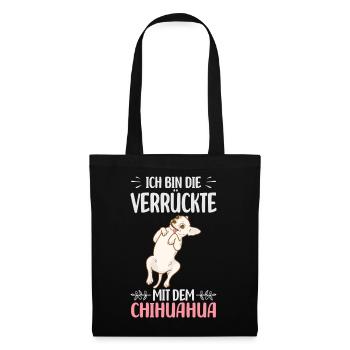 Chihuahua Liebhaber | Haustier Hunde Hund Geschenk - Stoffbeutel - Schwarz - Vorne