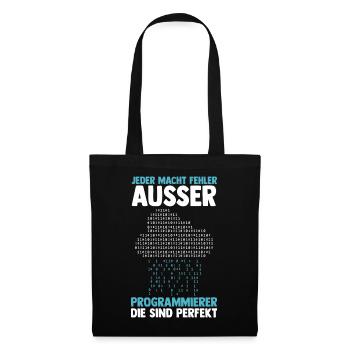 Programmieren Entwickler Coder Programmierer - Stoffbeutel - Schwarz - Vorne