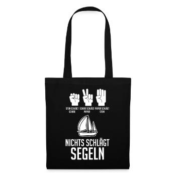 Segelboot Segler Segeln - Stoffbeutel - Schwarz - Vorne