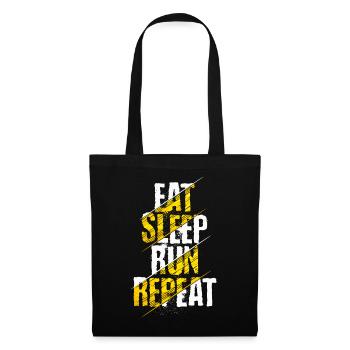 Eat Sleep Run Repeat Running Motivation Runner - Tote Bag - black - Front