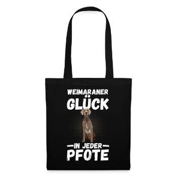 Braque de Weimar chien - Sac en tissu - noir - Devant
