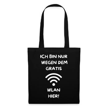 GRATIS WLAN - Stoffbeutel - Schwarz - Vorne