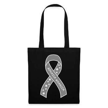 Aphasie guerrier ruban gris sensibilisation à l’aphasie - Sac en tissu - noir - Devant