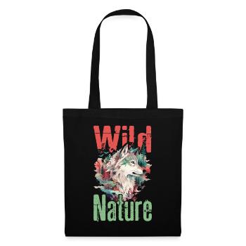 Wolf Wolf Head Predator Nature Wilderness Colorful Art - Tote Bag - black - Front