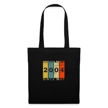 Geboren im Mai 2004 Lustiger Geburtstag Retro Zitat Witz - Stoffbeutel - Schwarz - Vorne