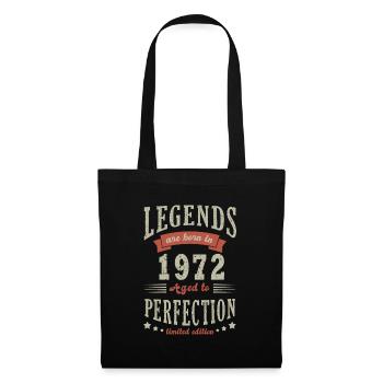 legend born in 1972 Birthday gift 51 years - Tote Bag - black - Front