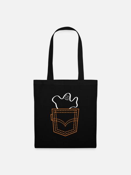Taschengeist Halloween - Stoffbeutel - Schwarz