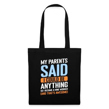 Miners underground treasures - Tote Bag - black - Front