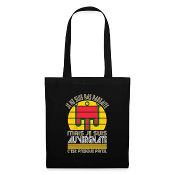 Je ne suis pas parfaite mais je suis Auvergnate - Sac en tissu - noir - Devant