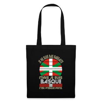 Je ne suis pas parfaite mais je suis Basque - Sac en tissu - noir - Devant