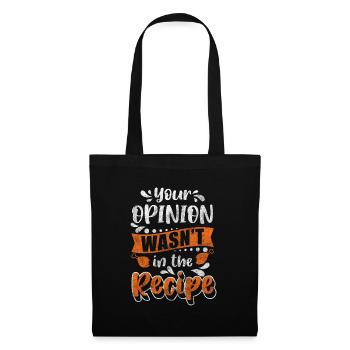 Chef cuisinier - Sac en tissu - noir - Devant