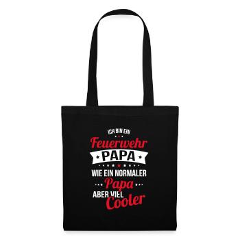 Firefighter dad much cooler like a normal dad - Tote Bag - black - Front