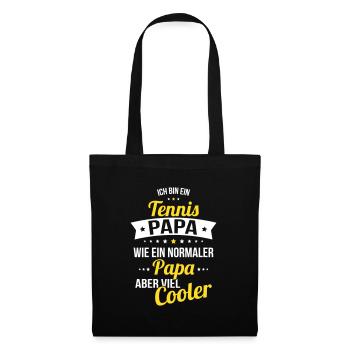 Papa tennis comme un papa normal mais beaucoup plus cool - Sac en tissu - noir - Devant