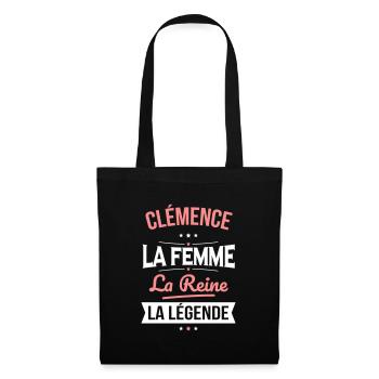 Clémence - La Femme - La Reine - La Légende - Sac en tissu - noir - Devant