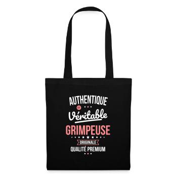 Authentique et véritable grimpeuse - Originale - Sac en tissu - noir - Devant
